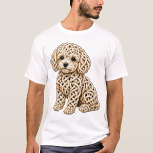 Celtic Knot Cream Maltipoo Hundekunst T-Shirt