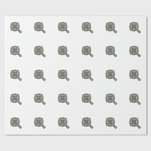 Celtic Knot Cross Geschenkpapier (Saum)