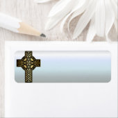 Celtic Knot Cross in Gold und Schwarz (Insitu)