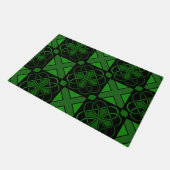 Celtic Knot Dark Green und Black Beautiful Fußmatte (Schrägansicht)
