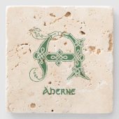 Celtic Knot Decorative Hauptstadt A des 16. Jahrhu Steinuntersetzer (Vorderseite)