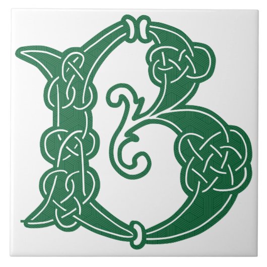 Celtic Knot Decorative Hauptstadt B Fliese (Vorderseite)
