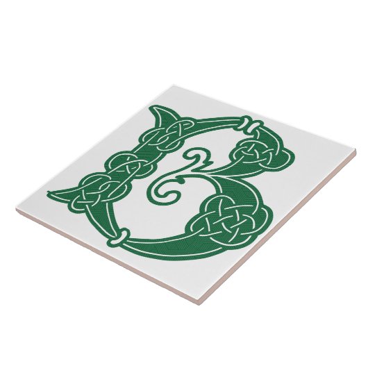 Celtic Knot Decorative Hauptstadt B Fliese (Seite)