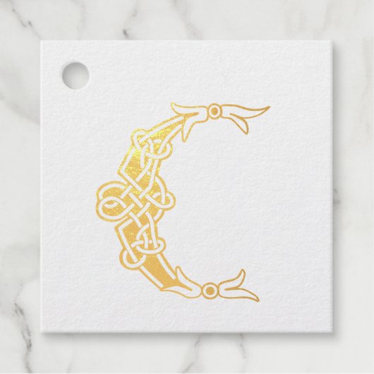 Celtic Knot Decorative Hauptstadt C Geschenkanhänger (Vorderseite)