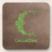 Celtic Knot Decorative Hauptstadt C Getränkeuntersetzer (Vorderseite)