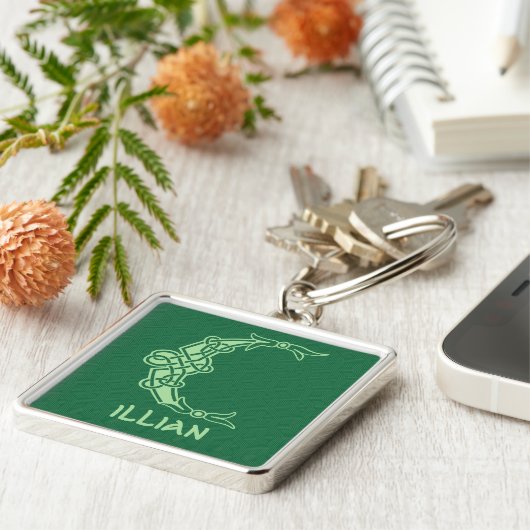 Celtic Knot Decorative Hauptstadt C Schlüsselanhänger (Seite)