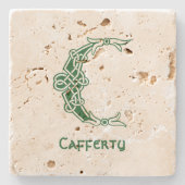 Celtic Knot Decorative Hauptstadt C Steinuntersetzer (Vorderseite)