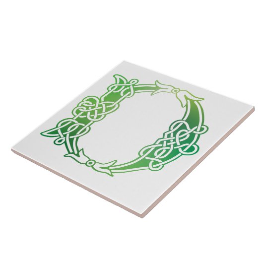 Celtic Knot Decorative Hauptstadt D Fliese (Seite)
