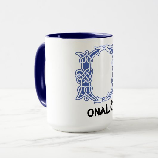 Celtic Knot Decorative Hauptstadt D Tasse (Vorderseite Links)