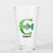 Celtic Knot Decorative Hauptstadt E Glas (Vorderseite)