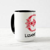 Celtic Knot Decorative Hauptstadt E Tasse (Vorderseite Links)