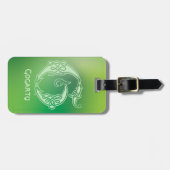 Celtic Knot Decorative Hauptstadt G Gepäckanhänger (Vorderseite horizontal)