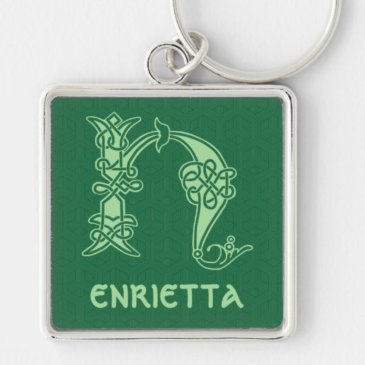 Celtic Knot Decorative Hauptstadt H Schlüsselanhänger (Vorne)