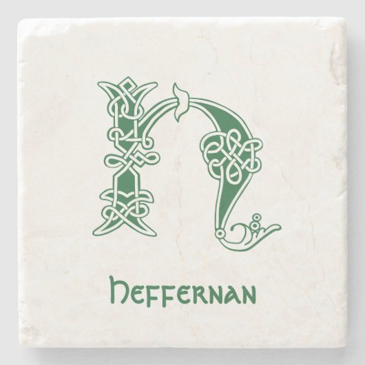 Celtic Knot Decorative Hauptstadt H Steinuntersetzer (Vorderseite)