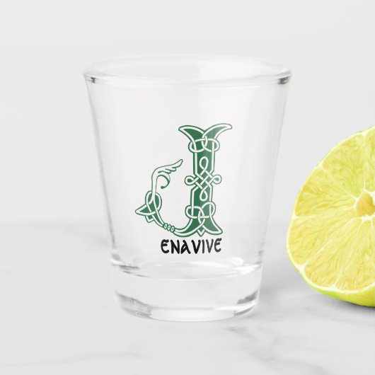 Celtic Knot Decorative Hauptstadt J Schnapsglas (Vorderseite)