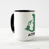 Celtic Knot Decorative Hauptstadt J Tasse (Vorderseite Links)