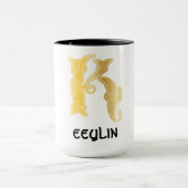 Celtic Knot Decorative Hauptstadt K Tasse (Zentrum)