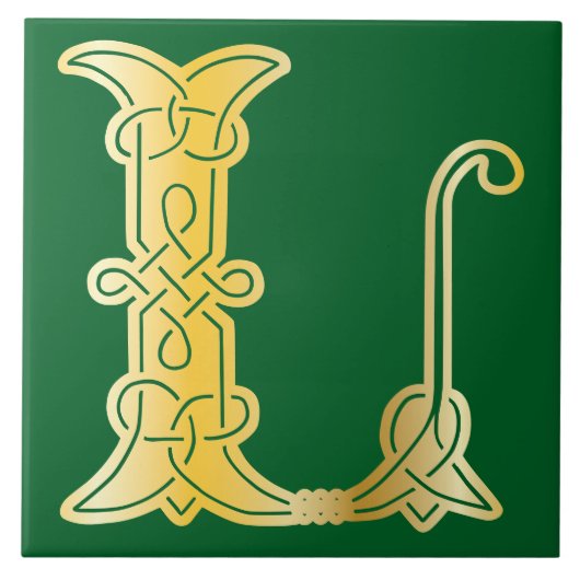 Celtic Knot Decorative Hauptstadt L Fliese (Vorderseite)