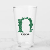 Celtic Knot Decorative Hauptstadt N Glas (Vorderseite)