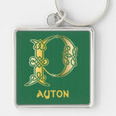 Celtic Knot Decorative Hauptstadt P Schlüsselanhänger (Vorne)