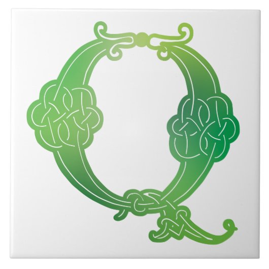 Celtic Knot Decorative Hauptstadt Q Fliese (Vorderseite)