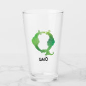 Celtic Knot Decorative Hauptstadt Q Glas (Vorderseite)