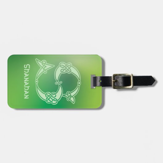 Celtic Knot Decorative Hauptstadt S Gepäckanhänger (Vorderseite horizontal)