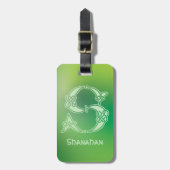 Celtic Knot Decorative Hauptstadt S Gepäckanhänger (Vorderseite vertikal)