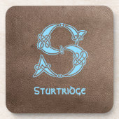 Celtic Knot Decorative Hauptstadt S Getränkeuntersetzer (Vorderseite)