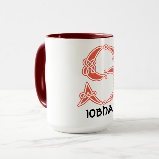 Celtic Knot Decorative Hauptstadt S Tasse (Vorderseite Links)