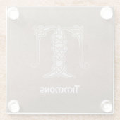 Celtic Knot Decorative Hauptstadt T Glasuntersetzer (Rückseite)