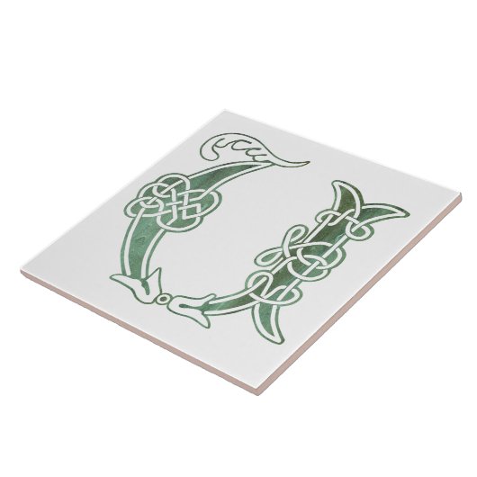 Celtic Knot Decorative Hauptstadt U Cera Fliese (Seite)
