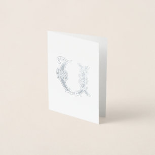 Celtic Knot Decorative Hauptstadt U Folienkarte