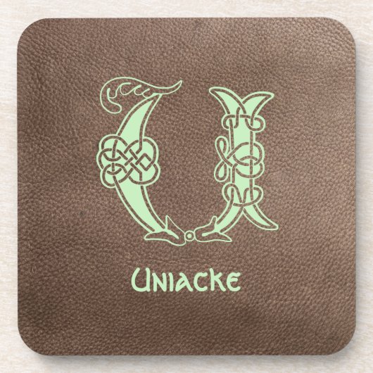 Celtic Knot Decorative Hauptstadt U Getränkeuntersetzer (Vorderseite)