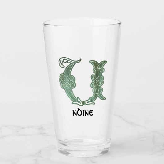 Celtic Knot Decorative Hauptstadt U Glas (Vorderseite)