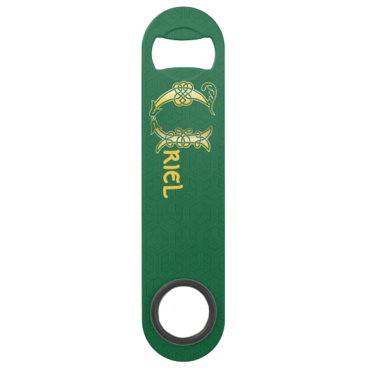 Celtic Knot Decorative Hauptstadt U Speed Flaschenöffner (Vorderseite)