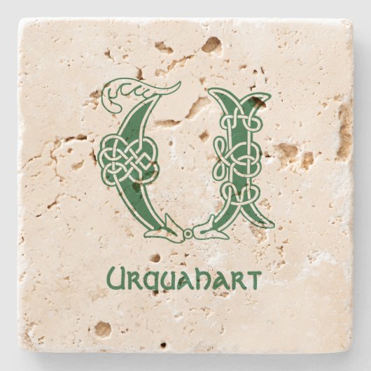 Celtic Knot Decorative Hauptstadt U Steinuntersetzer (Vorderseite)