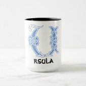Celtic Knot Decorative Hauptstadt U Tasse (Zentrum)