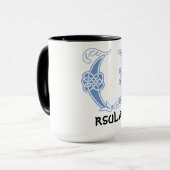 Celtic Knot Decorative Hauptstadt U Tasse (Vorderseite Links)