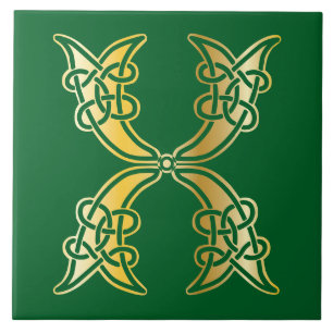 Celtic Knot Decorative Hauptstadt X Fliese