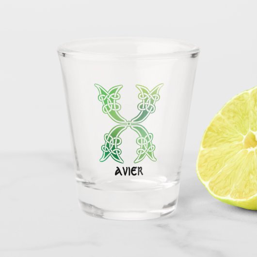 Celtic Knot Decorative Hauptstadt X Schnapsglas (Vorderseite)