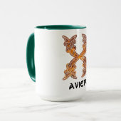 Celtic Knot Decorative Hauptstadt X Tasse (Vorderseite Links)