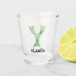 Celtic Knot Decorative Hauptstadt Y aus dem 16. Ja Schnapsglas
