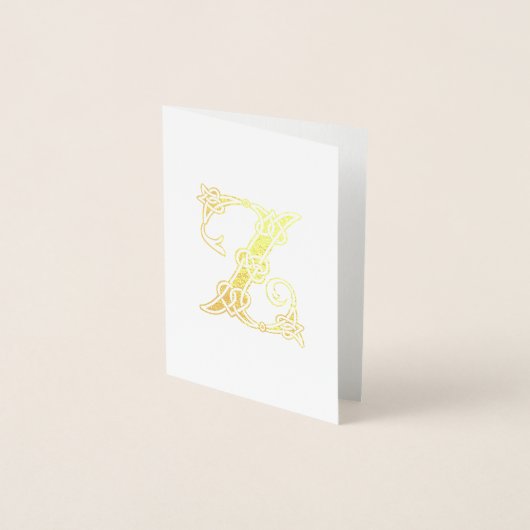 Celtic Knot Decorative Hauptstadt Z Folienkarte (Vorderseite)