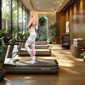 Celtic Knot Delight - Soft Pink & Green Harmonie Capri Leggings