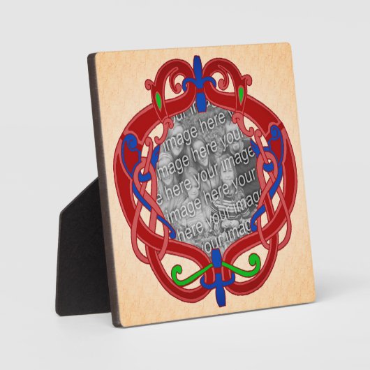 Celtic Knot Design Erstellen Sie Ihr eigenes Foto Fotoplatte (Vorderseite)