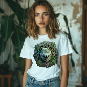 Celtic Knot Design mit einem großen Wolf T-Shirt