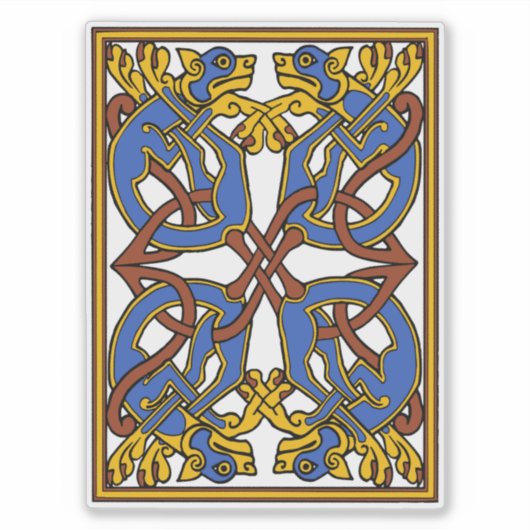 Celtic Knot Design mit Hunden Aufkleber (Vorderseite)