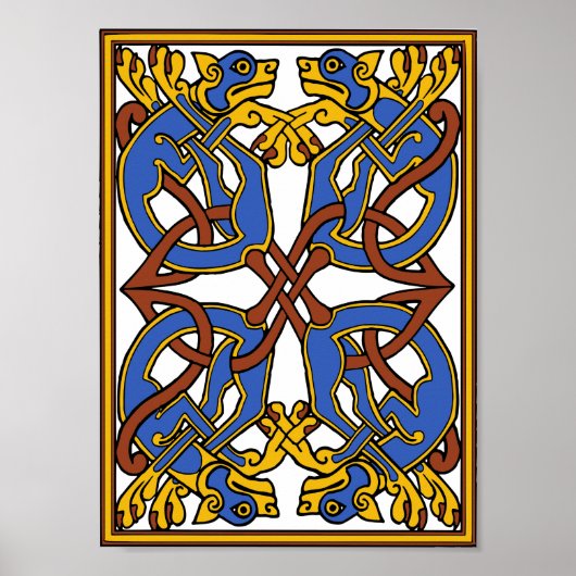 Celtic Knot Design mit Hunden Poster (Vorne)