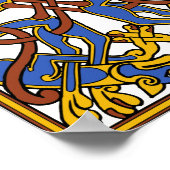 Celtic Knot Design mit Hunden Poster (Ecke)